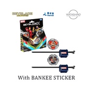 Beyblade X Iron Man and Thanos Multipack Set with Bankee Sticker