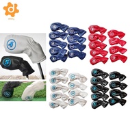 [utruiut0k] 9pcs Golf Iron Head Covers Set Thick Synthetic Leather Waterproof Golf Club Iron Head Co