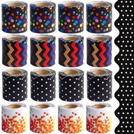 5.7cm x 10m Colorful Waterproof Bulletin Board Border Sticker, Bulletin Board Border Decoration Stic