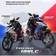 ORIGINAL HLY YAMAHA LC135 V8 FI 2025 COVERSET YAMALUBE BLUE CORE SIAP TAMPAL STICKER COVER SET BODY 