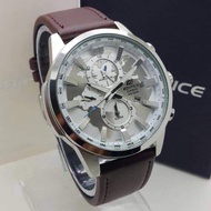 For Man's Chronograph Leather Strap Watch