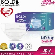 BOLDe iron surgical mask / Masker Medis BOLDe 3 ply Kemenkes