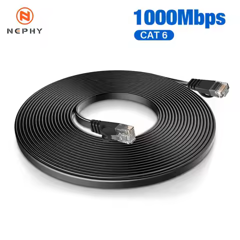 1M 5M 10M 20M 30M Cat 6 Ethernet Cable 1000M Network, Slim long Flat Internet LAN Patch Cord, Cat6 w