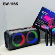(พร้อมส่ง รับประกัน)ลำโพงบลูทูธเบสหนัก BW-1165 ขนาดดอกลำโพง 6.5 นิ้ว 2 ดอก 40W มีไฟ LED รองรับ บลูทู