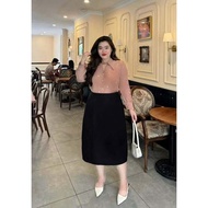 Women's stone pointed collar shirt big size 50kg to 98kg