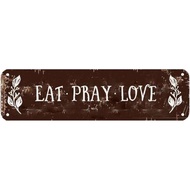 Eat Pray Love Sign Novelty Eat Pray Love Decor Street Sign Wall Art Decor For Home Farmhouse Bar Caf