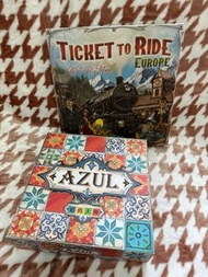 🈹 🈹 Board Game 《  鐵道任務 Ticket or Ride 》 《  花磚 AZUL 》 桌上遊戲 桌遊