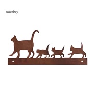 [TY] Metal Cat Fence Decorative Ornaments Pre-distressed Metal Ornaments Metal Cat Fence Decorations