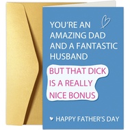 1PC Naughty Father's Day Card From Wife Girlfriend Fiancee, Dirty Fathers Day Card For Husband Boyfr