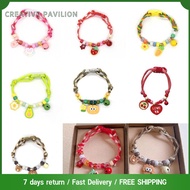 CREATIVE PAVILION หลากสี สร้อยคอสัตว์เลี้ยง ปรับได้ พร้อมระฆัง ปลอกคอแมวและลูกสุนัข แฟชั่น ถัก สร้อย