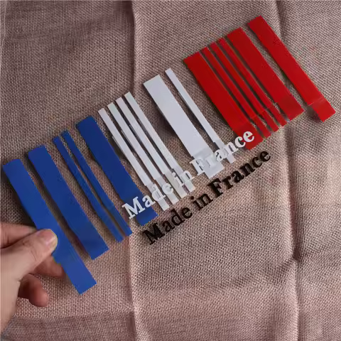 9x25cm 1pc New Made in France Flag Bar Code Car Funny Stickers PVC Decal Styling For Peugeot Citroen
