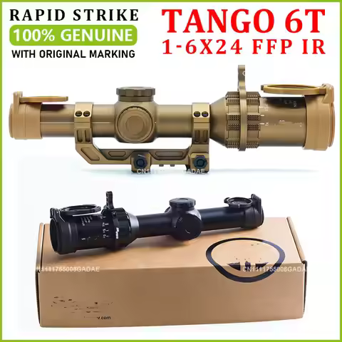 【GENUINE】TANGO6T 1-6x24 mm FFP IR FDE/BLACK Riflescope DWLR6 Illuminated Reticle 30mm Tube with ALPH