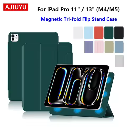 Magnetic Case For iPad Pro 11 (M4 M5) 2024 2025 iPad Pro 13 Inch Tablet Protective Cover For iPad Pr