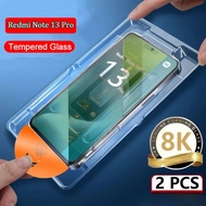 2 chiếc kính cường lực cho Xiaomi Redmi k60e K60 Pro Note 13 12 11 t Pro Plus 8K Lớp Phủ Oleophobic