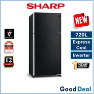 Sharp SJPT886MFMK 720L Inverter 2 Doors Fridge Refrigerator Peti Sejuk