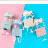340ML FASHION GLASS DRINKING BOTTLE WITH STRAP
