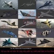 MAX OBJ Helicopter Fighter Model 3D Resources Art Material