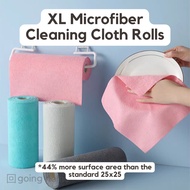 [SG Seller] Large 30x30cm Microfibre Cleaning Cloth Roll 20 Sheets Kitchen Wipe Reusable Absorbent L