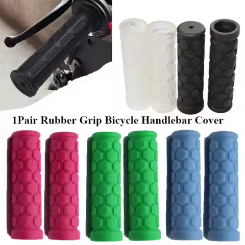 1 Pair Anti-slip Bicycle Handlebar Cover SD125-102mm Shock Absorption Folding Bike Handlebar 6 Color