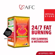 AFC LipoDOWN 2 Weight Loss Slimming Natural Body Calories &amp; Fat Burner Appetite Control to Slim &amp; Boost Metabolism