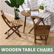 Classic Wooden Folding Foldable Portable Balcony Table / Coffee Chairs / Picnic / Outdoor / Side Table / Garden
