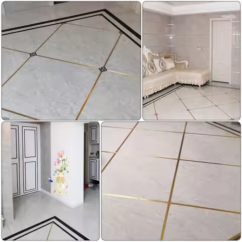 1 Roll Self Adhesive Tile Seam Sticker Waterproof Tile Gap Tape Decorative Floor Wall Seal Filler Ta