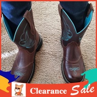 <[CDATA[Classic Western Style Boots - Embroidered Cowgirl Design]]>