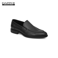 DAPPER รองเท้าหนัง แบบสวม Plain Toe Loafers สีดำ