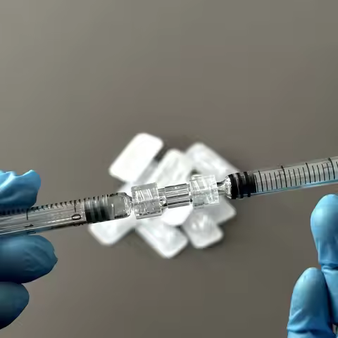 Syringe Connector Lock Ready Stock Luer Lock Connector PP Transparent Double Joints Medical Disposab