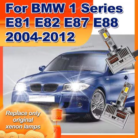 LED Bulb 6000K Xenon Replacement Lights 50000LM Headlight For BMW 1 Series E81 E82 E87 E88 2004-2012