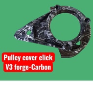DAVIDSY MOTORPARTS MOKOTO PULLEY COVER CLICK V3 FORGE CARBON MOTORCYCLE