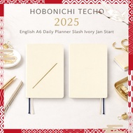 Hobonichi Techo 2025 HON English A6 Daily Planner Slash Ivory Jan Start