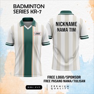 JERSEY KAOS POLO BULUTANGKIS BADMINTON VOLLY BOLA TENIS LARI GOLF SERIES KR-7