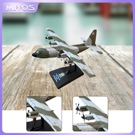 Mippos โมเดลเครื่องบินขนส่ง C-130H 1:250พร้อมเครื่องบินจำลองคอลเลกชันการจำลองฐานแสดงผลสำหรับการระลึก