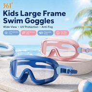 361° Kids Swim Goggles Anti-Fog UV Protection Large Frame Goggles for Boys Girls
