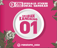 Stiker Decal SANGKAR KOTAK Sangkar EBOD JAYA Sangkar Kenari - Decal Kandang Burung Motif Wayang