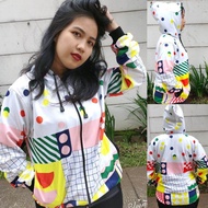 Jaket Printing Wanita - Jaket Olahraga Sepeda Gowes Wanita Long (Bukan Parasut)