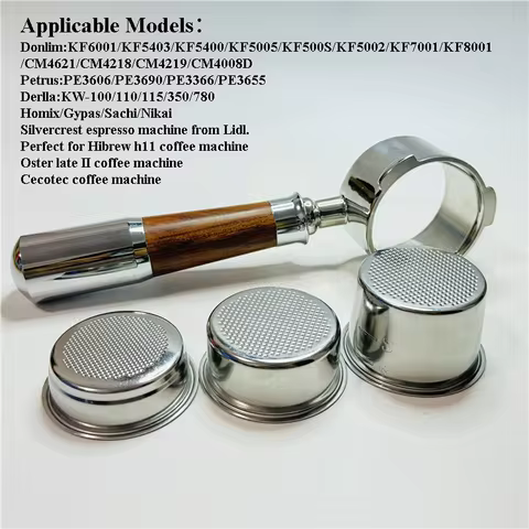 51mm Three Ear Bottomless Portafilter For Donlim/Petrus/Homix/Hibrew h11/Oster/Barsetto mini Naked C
