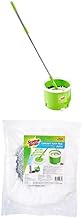 3M Scotch Brite Compact Single Bucket Microfiber Spin Mop Set with 1 Additional Refill