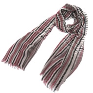Excellent condition Louis Vuitton Etol Madras check monogram stole M75581 Cotton Gray Black RED Scar