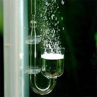 Aquarium CO2 Diffuser Check U Shape Glass Tube Suction Cup for 4x6mm Tube