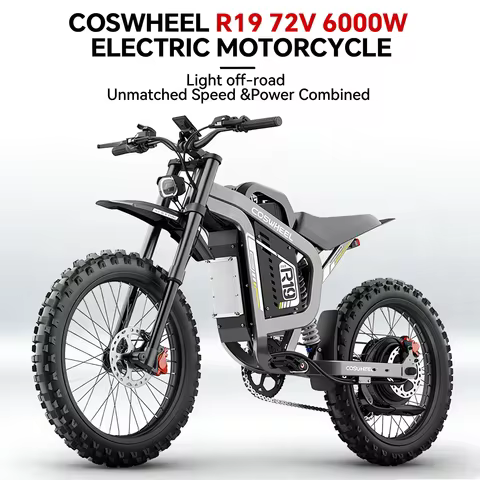 Readygo COSWHEEL R19 Electric Dirt Bike 6000W High Power 72V40Ah Battery 85km/h Adult Mountain Ebike
