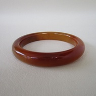 Nephrite Jade Bracelet Round Honey Flat Belly Inner Ring Size 61.8mm Width 12mm Suitable For All Gen