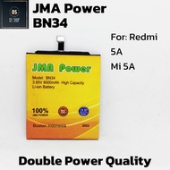 Baterai Xiaomi Xiomi Redmi 5a BN34 BN 34 BN-34 JMA Double Power Brain Power Baterai Batre HP