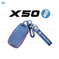 【Ready Stock】100% Genuine Leather Key Cover For Proton X50 X-50 with Keychain