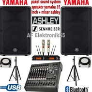 Termurah Paket Sound System Speaker Yamaha 15 Inch + Mixer Ashley