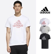 Adidas Black/White/Gray Short Sleeve T-Shirt Pure Cotton Sports Casual Training Top T Taipei City Lo