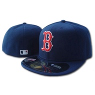 Topi Men Women MLB Boston Red Sox Fitted Hat 59FIFTY Cap Full Closed Fit Caps Baseball Hats（Hats & C
