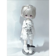 1/4 1/6 bjd Baby Clothes Black White Gothic Culture Baby Clothes Suit