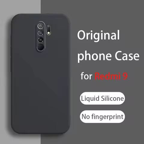 For Redmi 9 Square Silicone Phone Case For Xiaomi Redmi 9 Shockproof Soft Cover Redmi9 Case
